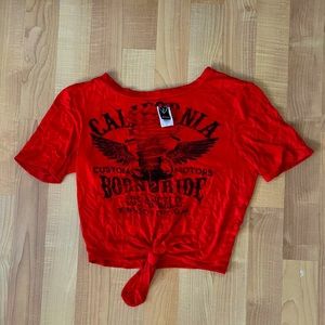 Ribbed cropped t-shirt